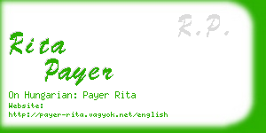 rita payer business card